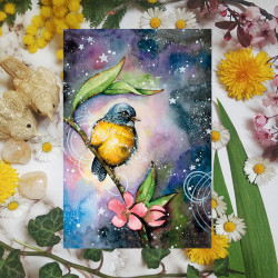 postcard - cosmic bird